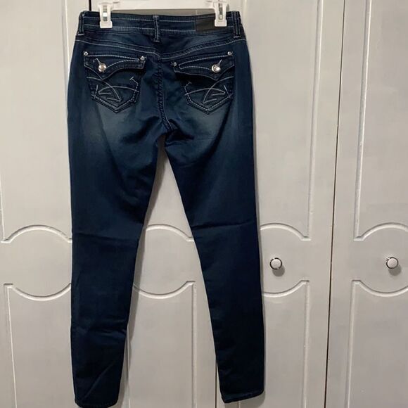 Twentyone Black Super Skinny Dark Wash Jeans 7/8 - Picture 6 of 14